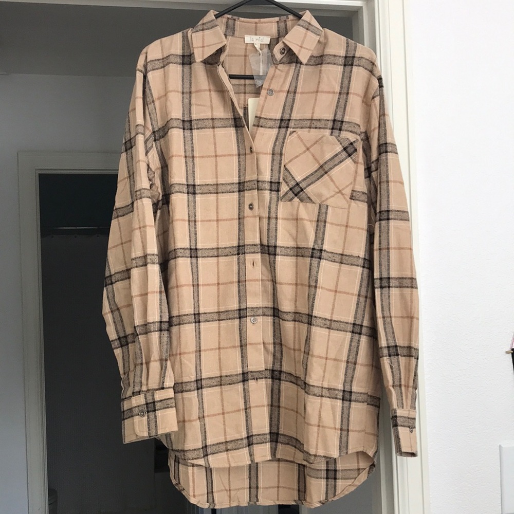 NWT Oversized plain flannel